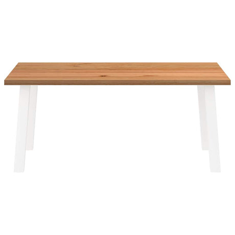 Eettafel rechthoekig 180x120x74 cm massief eikenhout lichtbruin - AllerleiShop