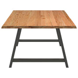 Eettafel rechthoekig 200x120x74 cm massief eikenhout lichtbruin - AllerleiShop