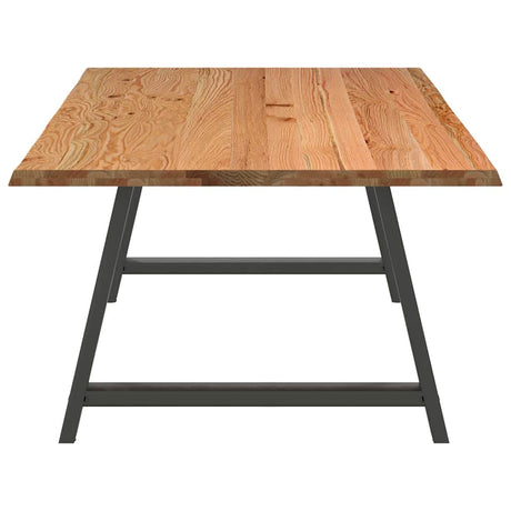 Eettafel rechthoekig 200x120x74 cm massief eikenhout lichtbruin - AllerleiShop