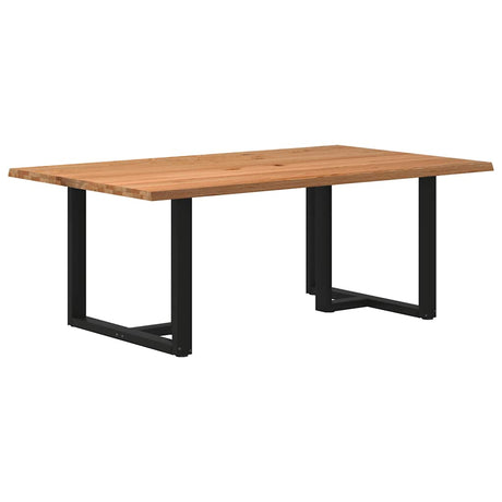 Eettafel rechthoekig 200x120x74 cm massief eikenhout lichtbruin - AllerleiShop