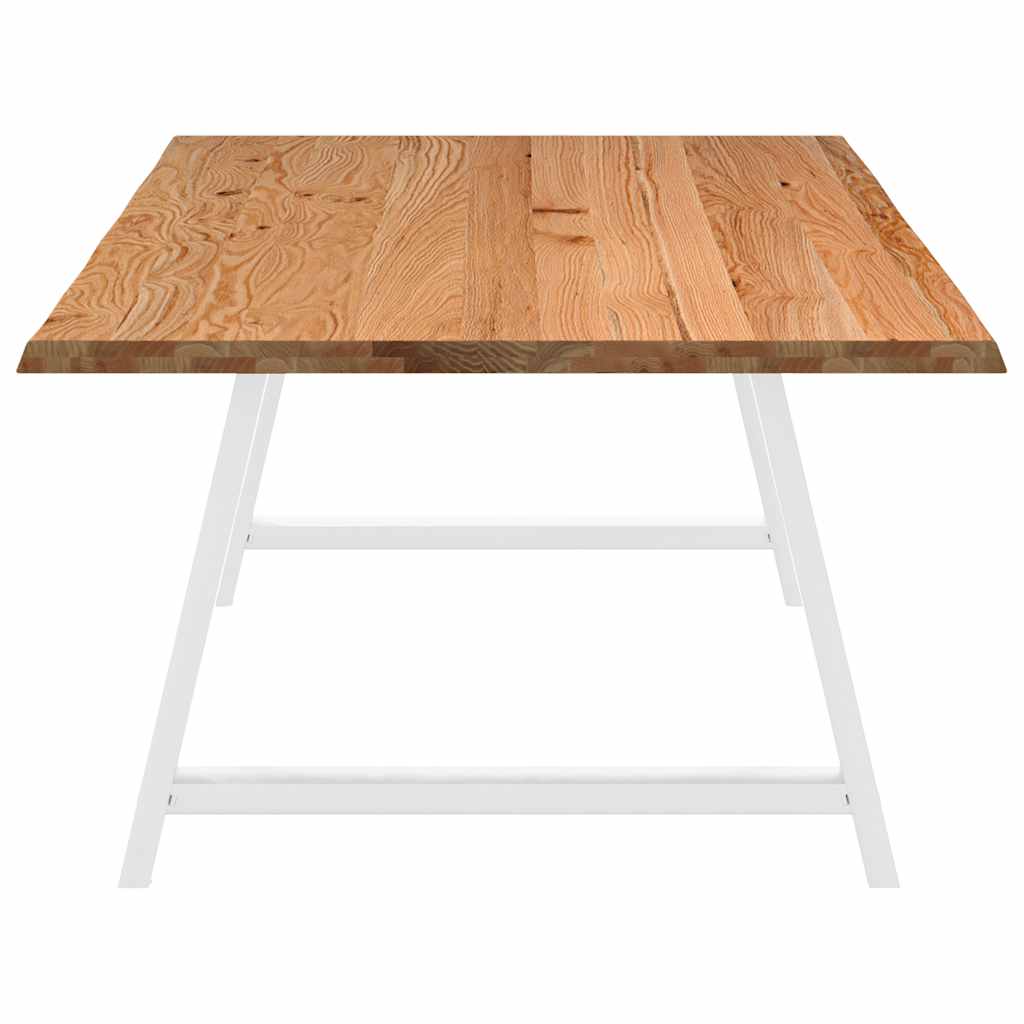 Eettafel rechthoekig 200x120x74 cm massief eikenhout lichtbruin - AllerleiShop