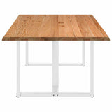 Eettafel rechthoekig 200x120x74 cm massief eikenhout lichtbruin - AllerleiShop