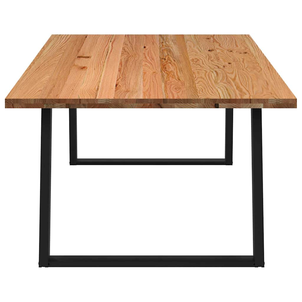 Eettafel rechthoekig 220x120x74 cm massief eikenhout lichtbruin - AllerleiShop