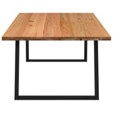 Eettafel rechthoekig 220x120x74 cm massief eikenhout lichtbruin - AllerleiShop