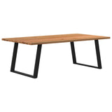 Eettafel rechthoekig 220x120x74 cm massief eikenhout lichtbruin - AllerleiShop