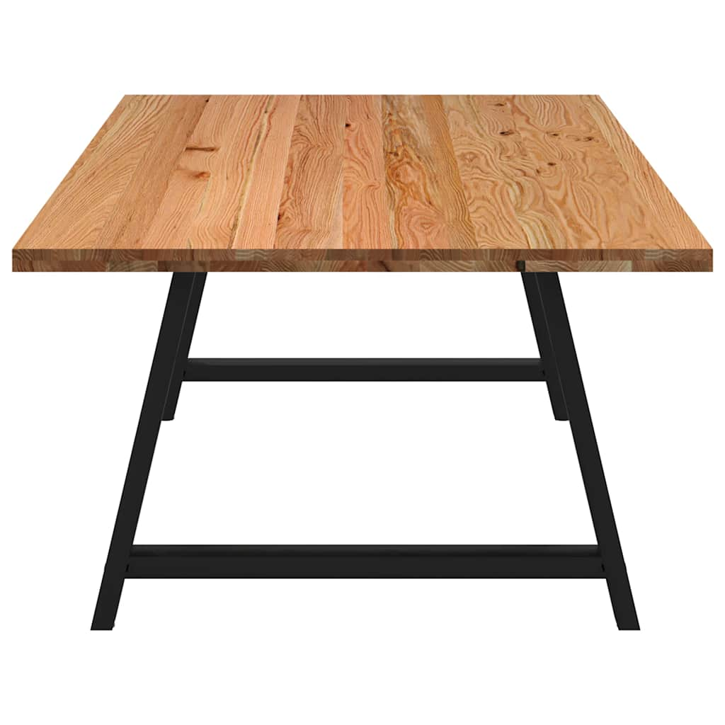 Eettafel rechthoekig 220x120x74 cm massief eikenhout lichtbruin - AllerleiShop