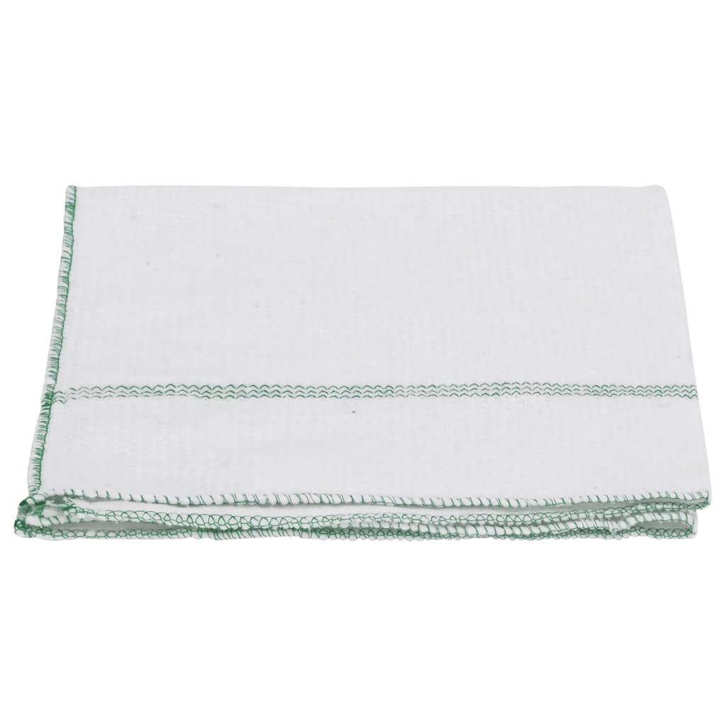 Vloerdoeken 5 st gestreept 50x60 cm wit en groen - AllerleiShop