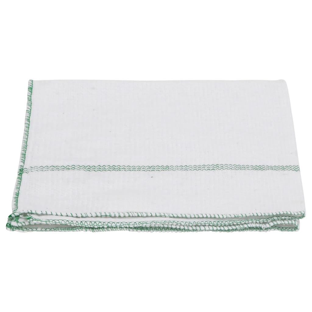 Vloerdoeken 10 st 50x60 cm gestreept wit en groen - AllerleiShop