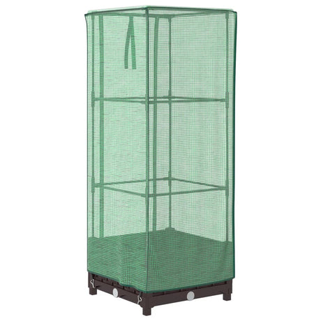 Plantenbak verhoogd met kashoes 40x40x123 cm rattanlook - AllerleiShop