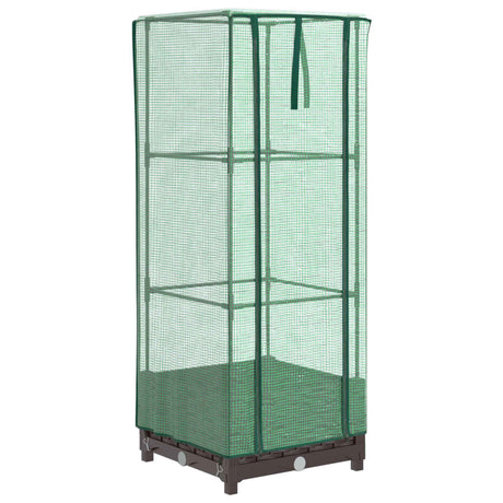 Plantenbak verhoogd met kashoes 40x40x123 cm rattanlook - AllerleiShop