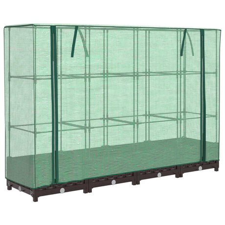 Plantenbak verhoogd met kashoes 160x40x123 cm rattanlook - AllerleiShop