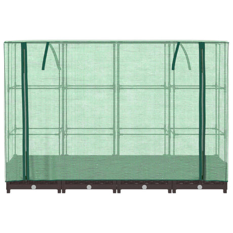 Plantenbak verhoogd met kashoes 160x40x123 cm rattanlook - AllerleiShop