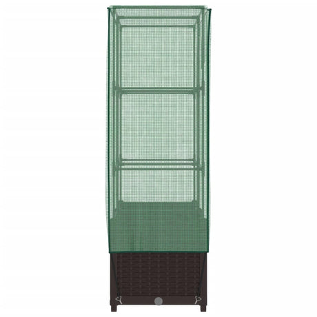 Plantenbak verhoogd met kashoes 80x40x138 cm rattanlook - AllerleiShop