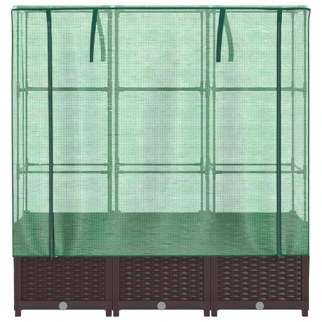 Plantenbak verhoogd met kashoes 120x40x138 cm rattanlook - AllerleiShop