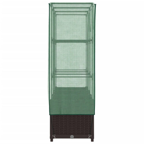 Plantenbak verhoogd met kashoes 120x40x138 cm rattanlook - AllerleiShop