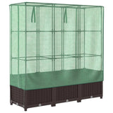 Plantenbak verhoogd met kashoes 120x40x138 cm rattanlook - AllerleiShop