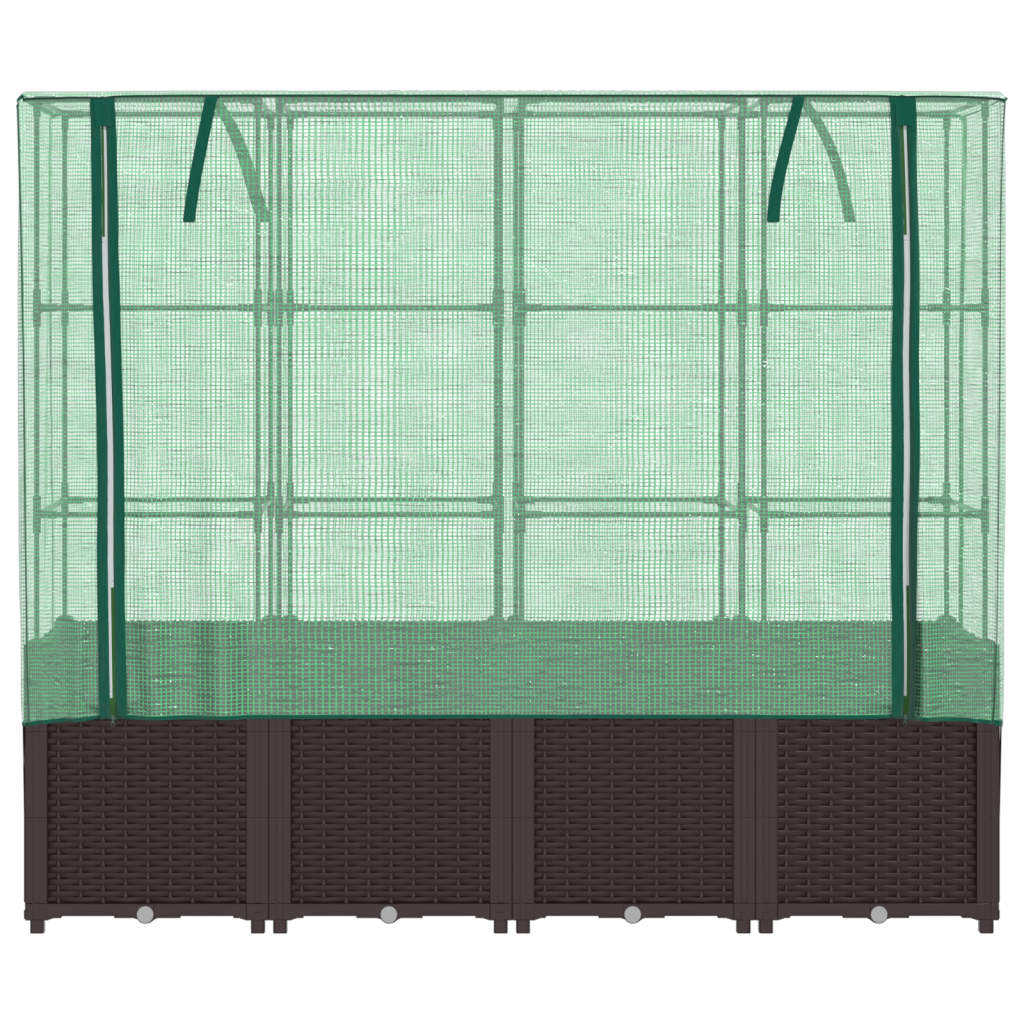 Plantenbak verhoogd met kashoes 160x40x153 cm rattanlook - AllerleiShop