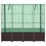 Plantenbak verhoogd met kashoes 160x40x153 cm rattanlook - AllerleiShop