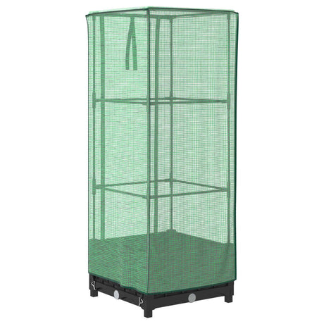 Plantenbak verhoogd met kashoes 40x40x123 cm rattanlook - AllerleiShop