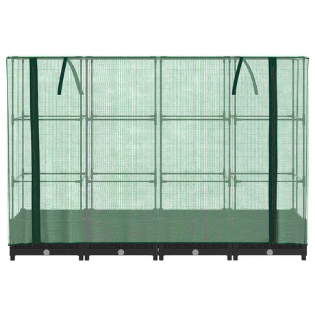 Plantenbak verhoogd met kashoes 160x40x123 cm rattanlook - AllerleiShop