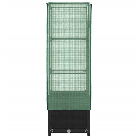 Plantenbak verhoogd met kashoes 40x40x139 cm rattanlook - AllerleiShop