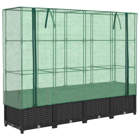 Plantenbak verhoogd met kashoes 160x40x138 cm rattanlook - AllerleiShop