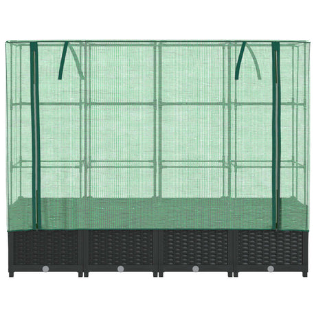 Plantenbak verhoogd met kashoes 160x40x138 cm rattanlook - AllerleiShop