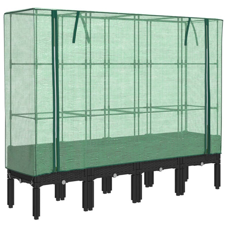 Plantenbak verhoogd met kashoes 160x40x140 cm rattanlook - AllerleiShop