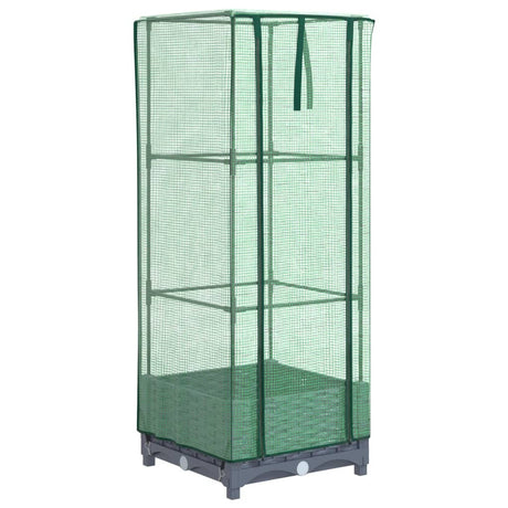 Plantenbak verhoogd met kashoes 40x40x123 cm rattanlook - AllerleiShop