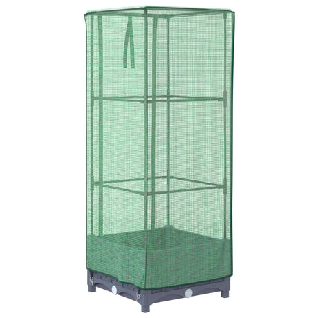 Plantenbak verhoogd met kashoes 40x40x123 cm rattanlook - AllerleiShop