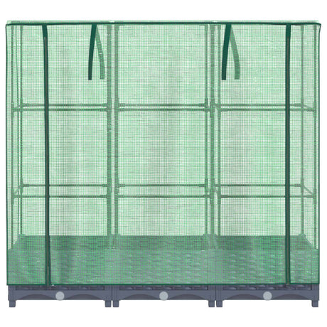 Plantenbak verhoogd met kashoes 120x40x123 cm rattanlook - AllerleiShop