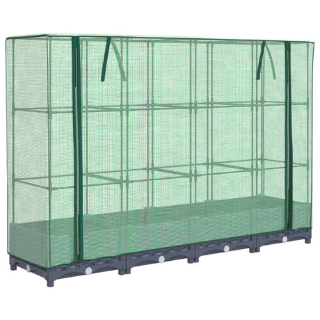 Plantenbak verhoogd met kashoes 160x40x123 cm rattanlook - AllerleiShop