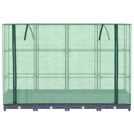 Plantenbak verhoogd met kashoes 160x40x123 cm rattanlook - AllerleiShop