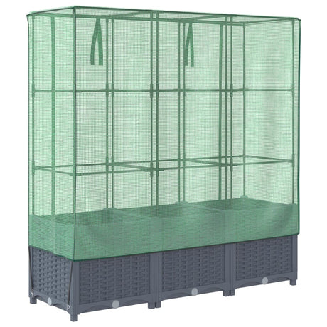 Plantenbak verhoogd met kashoes 120x40x138 cm rattanlook - AllerleiShop