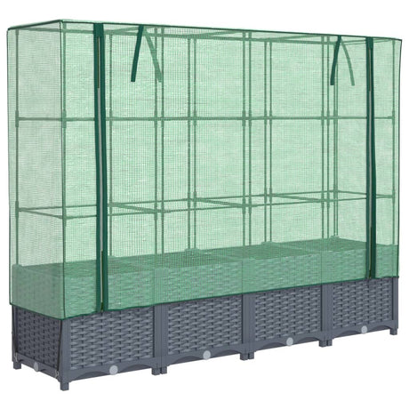 Plantenbak verhoogd met kashoes 160x40x138 cm rattanlook - AllerleiShop