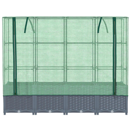 Plantenbak verhoogd met kashoes 160x40x138 cm rattanlook - AllerleiShop