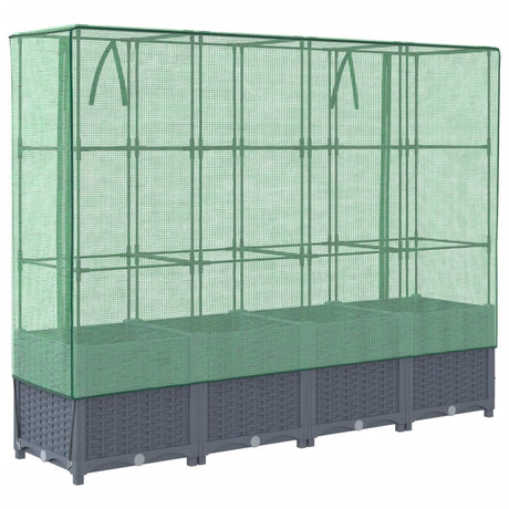 Plantenbak verhoogd met kashoes 160x40x138 cm rattanlook - AllerleiShop