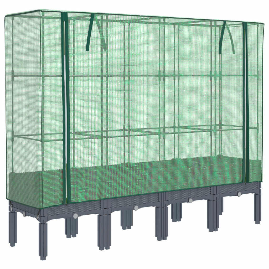 Plantenbak verhoogd met kashoes 160x40x140 cm rattanlook - AllerleiShop