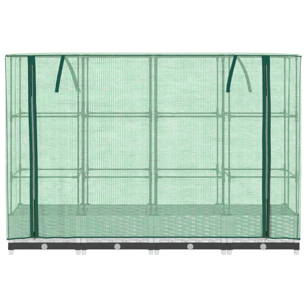 Plantenbak verhoogd met kashoes 160x40x123 cm rattanlook - AllerleiShop