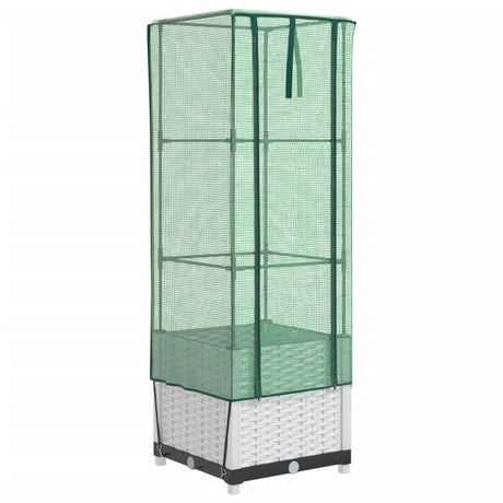 Plantenbak verhoogd met kashoes 40x40x139 cm rattanlook - AllerleiShop