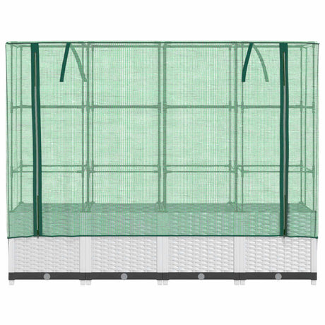 Plantenbak verhoogd met kashoes 160x40x138 cm rattanlook - AllerleiShop