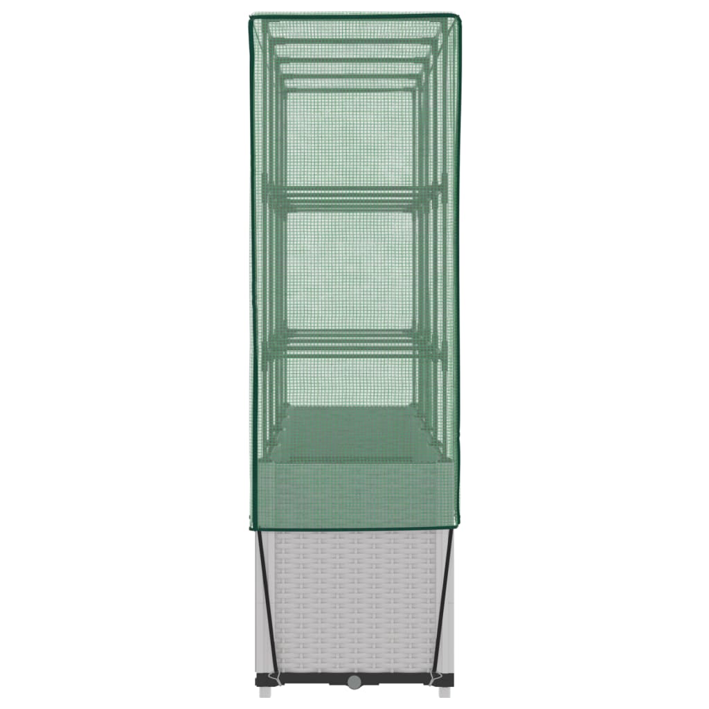 Plantenbak verhoogd met kashoes 160x40x153 cm rattanlook - AllerleiShop