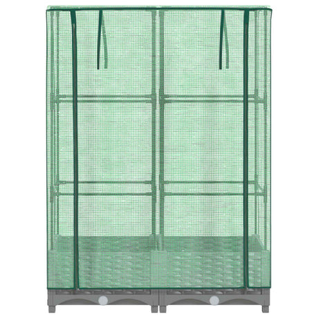 Plantenbak verhoogd met kashoes 80x40x123 cm rattanlook - AllerleiShop