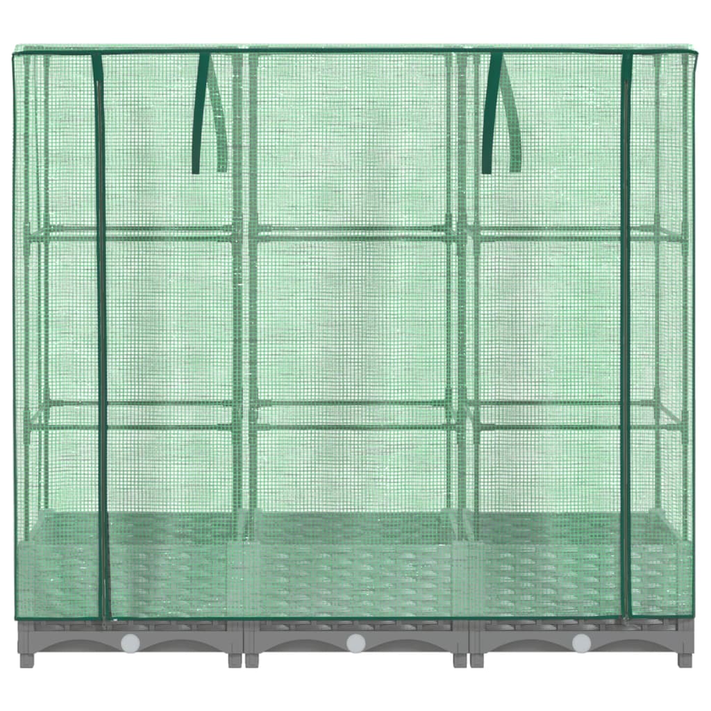 Plantenbak verhoogd met kashoes 120x40x123 cm rattanlook - AllerleiShop