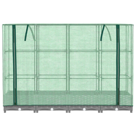 Plantenbak verhoogd met kashoes 160x40x123 cm rattanlook - AllerleiShop