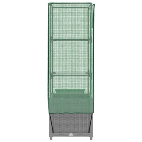 Plantenbak verhoogd met kashoes 40x40x139 cm rattanlook - AllerleiShop