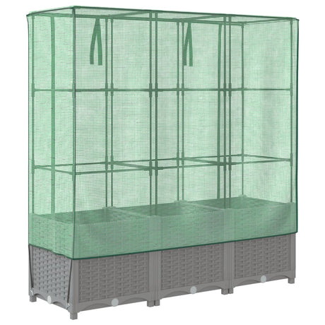 Plantenbak verhoogd met kashoes 120x40x138 cm rattanlook - AllerleiShop