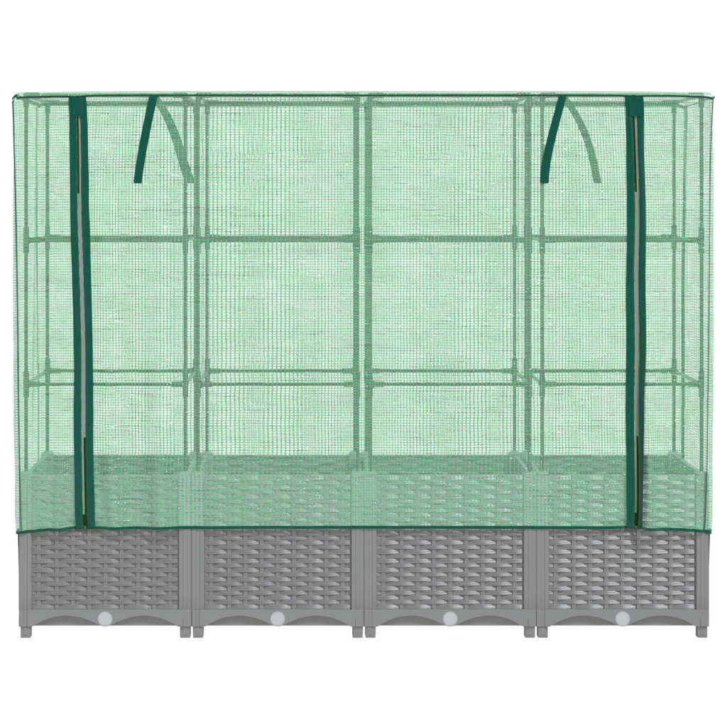 Plantenbak verhoogd met kashoes 160x40x138 cm rattanlook - AllerleiShop