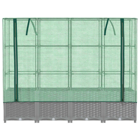 Plantenbak verhoogd met kashoes 160x40x138 cm rattanlook - AllerleiShop