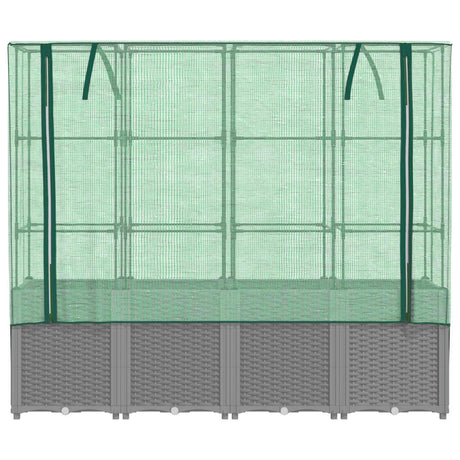 Plantenbak verhoogd met kashoes 160x40x153 cm rattanlook - AllerleiShop